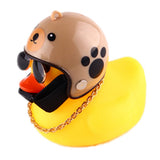 Maxbell 2xhelmet Horn Little Yellow Duck Bamboo Raft Motorcycle Car Decoration G