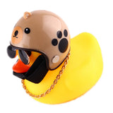 Maxbell 2xhelmet Horn Little Yellow Duck Bamboo Raft Motorcycle Car Decoration G