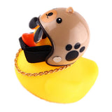 Maxbell 2xhelmet Horn Little Yellow Duck Bamboo Raft Motorcycle Car Decoration G