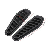 Maxbell 2X ABS Black Car Air Flow Intake Hood  Vent Louver Bonnet Cover Decor