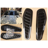 Maxbell 2X ABS Black Car Air Flow Intake Hood  Vent Louver Bonnet Cover Decor