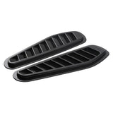 Maxbell 2X ABS Black Car Air Flow Intake Hood  Vent Louver Bonnet Cover Decor