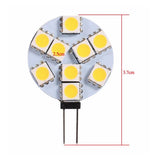 Maxbell 10X G4 DC12V SMD 5050 9 LED Camper Bulb Lamp Warm White Light Car