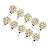 Maxbell 10X G4 DC12V SMD 5050 9 LED Camper Bulb Lamp Warm White Light Car