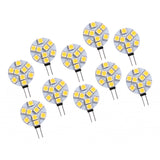 Maxbell 10X G4 DC12V SMD 5050 9 LED Camper Bulb Lamp Warm White Light Car