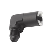 Maxbell 2xBlack Aluminium AN-6 90 Degree Female Fuel Oil Line Adapter Fitting Billet