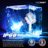 Maxbell Maxbell 1Pair Novsight N12 H4 9003 HB2 Headlight LED Light Bulbs 72W 10000LM 6500K