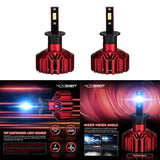 Maxbell 2 Pcs LED Headlight Bulbs Replacement 30W/Bulb 10000LM/Pair 6000K White H3