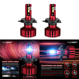 Maxbell 2 Pcs LED Headlight Bulbs Replacement 30W/Bulb 10000LM/Pair 6000K White H4