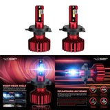 Maxbell Maxbell 2 Pcs LED Headlight Bulbs Replacement 30W/Bulb 10000LM/Pair 6000K White H4