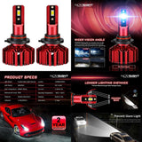 Maxbell Maxbell 2 Pcs LED Headlight Bulbs Replacement 30W/Bulb 10000LM/Pair 6000K White 9005