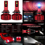 Maxbell Maxbell 2 Pcs LED Headlight Bulbs Replacement 30W/Bulb 10000LM/Pair 6000K White 9006