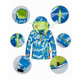 Kids Ski Suit Ski/Snowboard Jacket Trousers Blue Size 8(119-124cm)