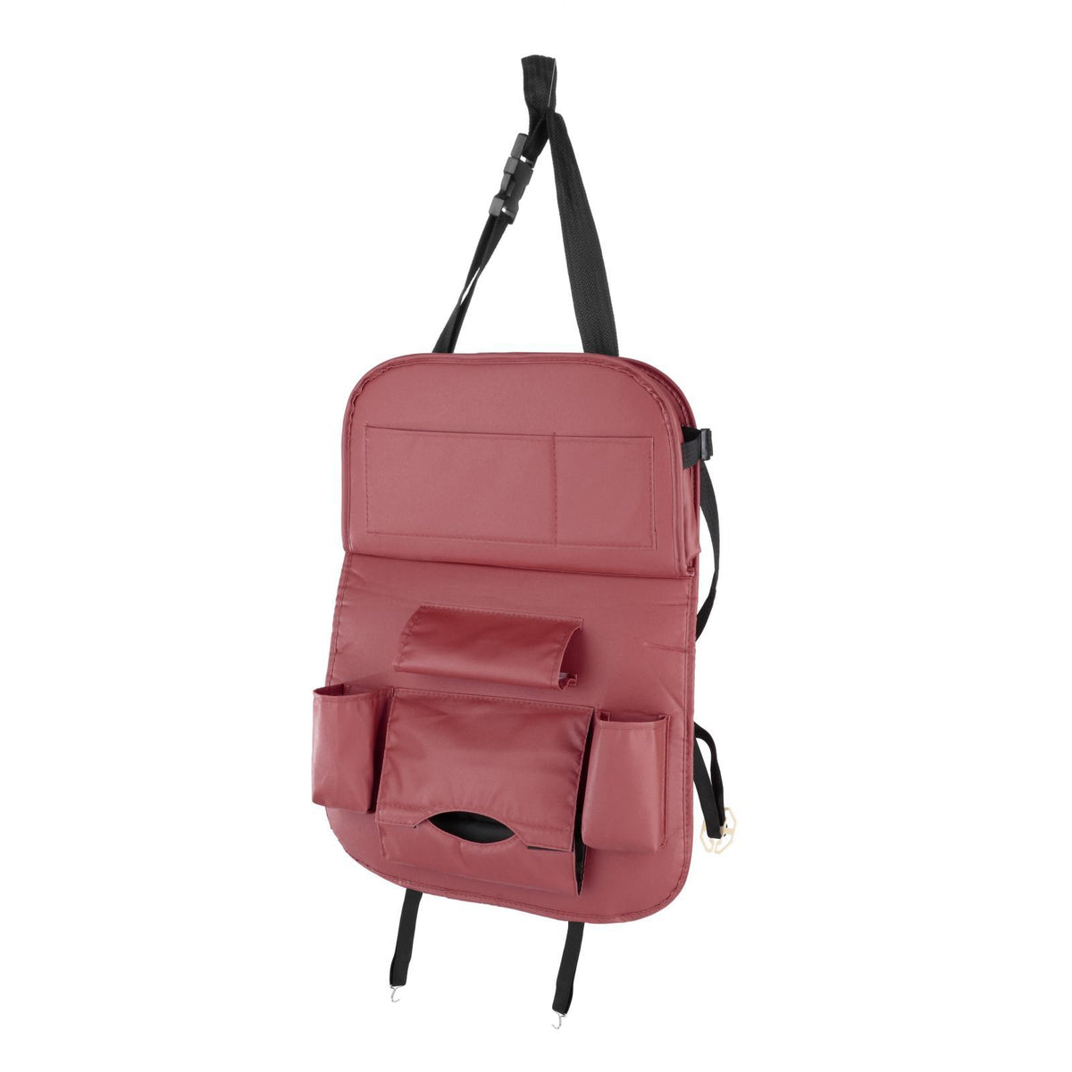 Maxbell Maxbell Back Seat Organizer Kids Cover Tablet Holder Large Pockets for Cups Red Wine