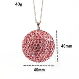 Maxbell Diamond Crystal Ball Cars Charms Car Pendant for Ornament Rear View Mirror AB color
