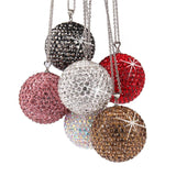 Maxbell Diamond Crystal Ball Cars Charms Car Pendant for Ornament Rear View Mirror AB color