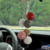 Maxbell Diamond Crystal Ball Cars Charms Car Pendant for Ornament Rear View Mirror AB color