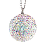 Maxbell Diamond Crystal Ball Cars Charms Car Pendant for Ornament Rear View Mirror AB color
