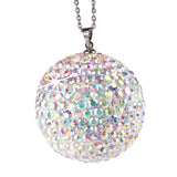 Maxbell Diamond Crystal Ball Cars Charms Car Pendant for Ornament Rear View Mirror AB color