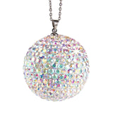Maxbell Diamond Crystal Ball Cars Charms Car Pendant for Ornament Rear View Mirror AB color