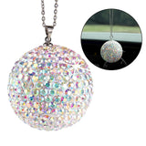 Maxbell Diamond Crystal Ball Cars Charms Car Pendant for Ornament Rear View Mirror AB color