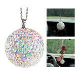Maxbell Diamond Crystal Ball Cars Charms Car Pendant for Ornament Rear View Mirror AB color