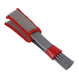 Maxbell 2xCar AC Vent Brush Window Blinds Dust Cleaner Duster Cleaning Brush Gray Red