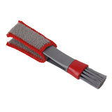 Maxbell 2xCar AC Vent Brush Window Blinds Dust Cleaner Duster Cleaning Brush Gray Red
