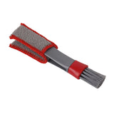 Maxbell 2xCar AC Vent Brush Window Blinds Dust Cleaner Duster Cleaning Brush Gray Red