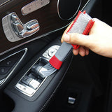 Maxbell 2xCar AC Vent Brush Window Blinds Dust Cleaner Duster Cleaning Brush Gray Red
