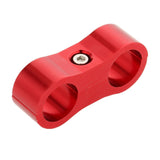 Maxbell 2xCar 2-Hole Fuel Hose Separator Clamp Oil Fuel Line Clamps Adapter AN6 Red
