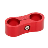 Maxbell 2xCar 2-Hole Fuel Hose Separator Clamp Oil Fuel Line Clamps Adapter AN6 Red