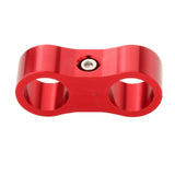 Maxbell 2xCar 2-Hole Fuel Hose Separator Clamp Oil Fuel Line Clamps Adapter AN6 Red