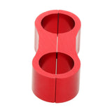 Maxbell 2xCar 2-Hole Fuel Hose Separator Clamp Oil Fuel Line Clamps Adapter AN6 Red