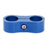 Maxbell 2xCar 2-Hole Fuel Hose Separator Clamp Oil Fuel Line Clamps Adapter AN6 Blue