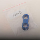 Maxbell 2xCar 2-Hole Fuel Hose Separator Clamp Oil Fuel Line Clamps Adapter AN6 Blue