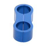 Maxbell 2xCar 2-Hole Fuel Hose Separator Clamp Oil Fuel Line Clamps Adapter AN6 Blue
