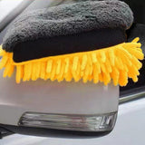 Maxbell 3xCar Wash Mitt Soft Microfiber Anti-Scratch Fits for Trucks Boats Motorcycles Yellow