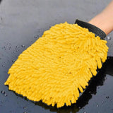 Maxbell 2xCar Wash Mitt Soft Microfiber Anti-Scratch Fits for Trucks Boats Motorcycles Yellow