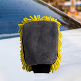 Maxbell 2xCar Wash Mitt Soft Microfiber Anti-Scratch Fits for Trucks Boats Motorcycles Yellow