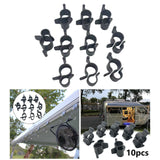 Maxbell 10 Pieces Awning Clips Standard Camping String Light Caravan RV Lights