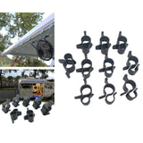 Maxbell 10 Pieces Awning Clips Standard Camping String Light Caravan RV Lights