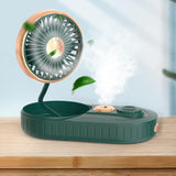 Maxbell USB Fan Humidifier Dashboard with Light Fits for Desktop Truck Home Green