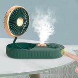 Maxbell USB Fan Humidifier Dashboard with Light Fits for Desktop Truck Home Green