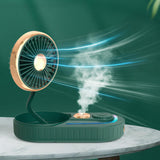 Maxbell USB Fan Humidifier Dashboard with Light Fits for Desktop Truck Home Green