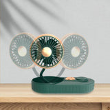 Maxbell USB Fan Humidifier Dashboard with Light Fits for Desktop Truck Home Green