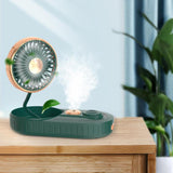 Maxbell USB Fan Humidifier Dashboard with Light Fits for Desktop Truck Home Green