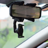 Rearview Mirror Phone Holder for Car Universal Stand for Smartphone Black