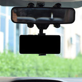 Rearview Mirror Phone Holder for Car Universal Stand for Smartphone Black