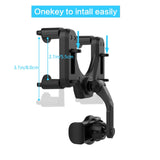 Rearview Mirror Phone Holder for Car Universal Stand for Smartphone Black